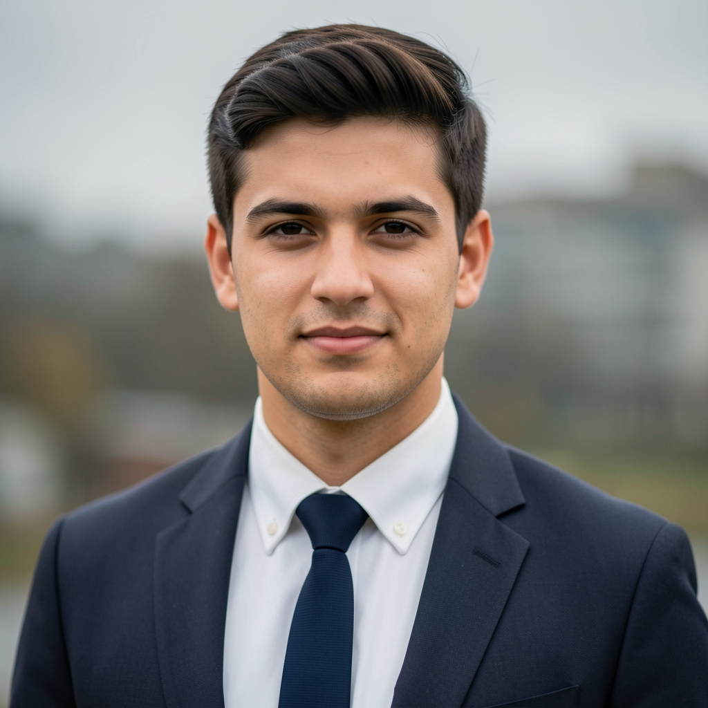 Editorial portrait of Jasper Marsden, overcast outdoor light, candid journalistic headshot